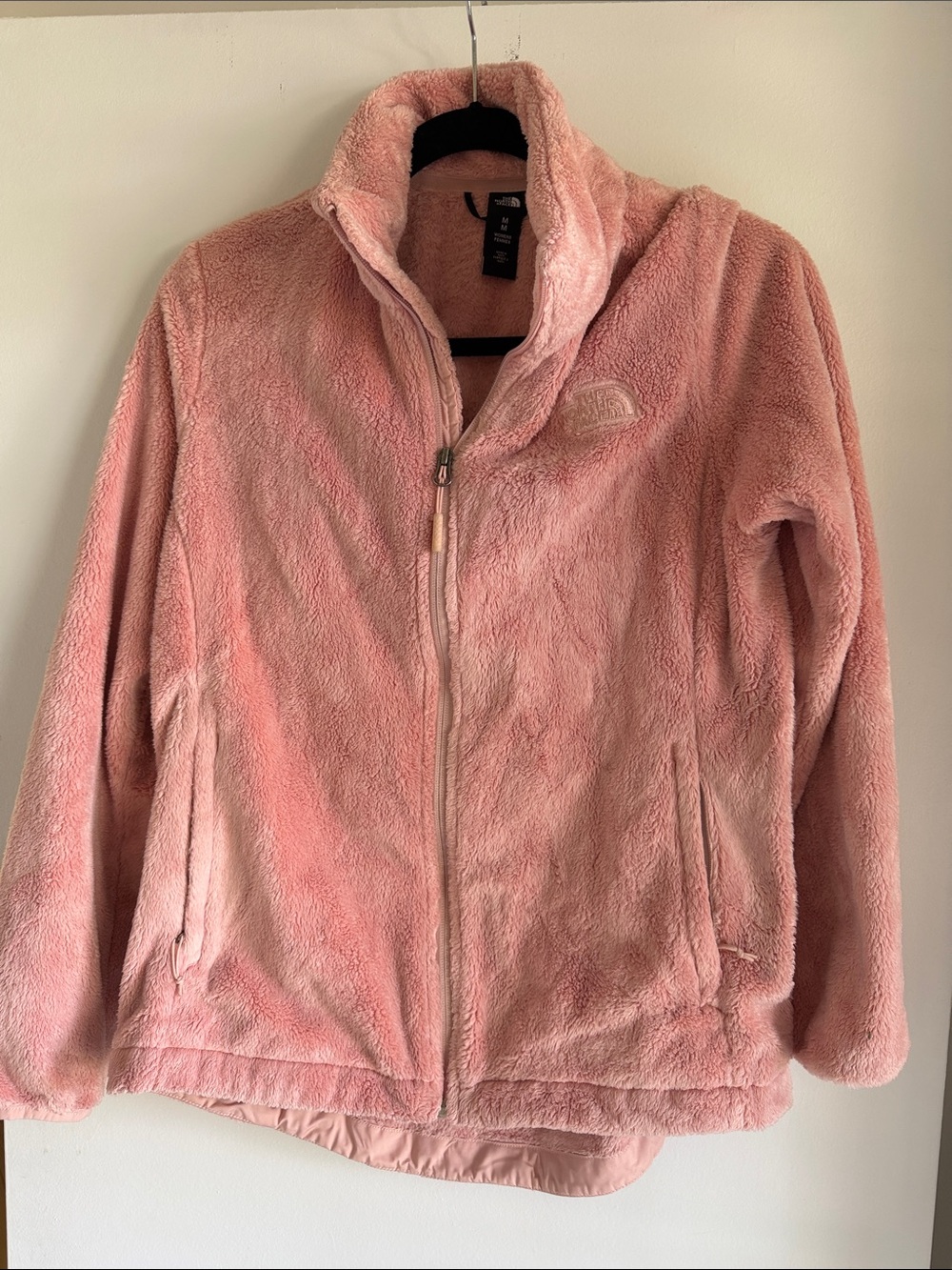 The North Face Fuzzy Zip Up Jacket Peach/Pink Color Size Medium